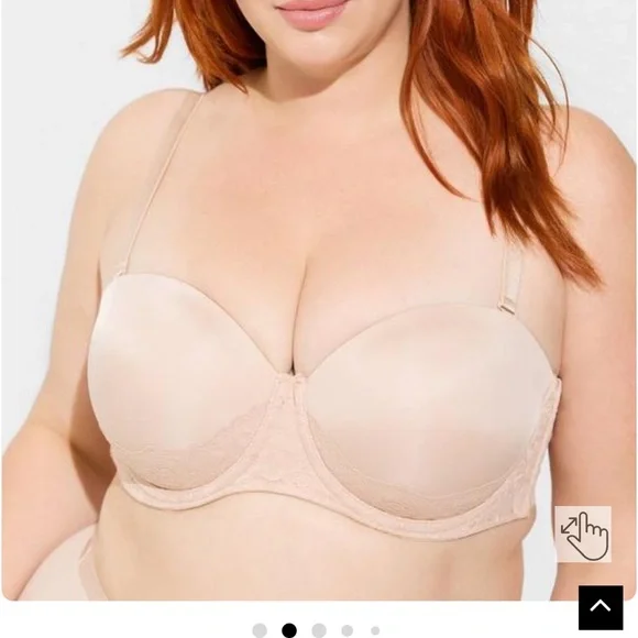 Torrid Curves Bombshell Everyday Strapless Push-Up Bra SZ 46C - Picture 2 of 14